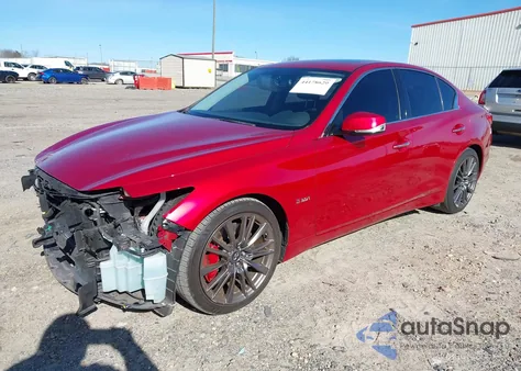 2017 Infiniti Q50 3.0T Red Sport 400 z USA, uszkodzony, nr VIN JN1FV7AP6HM851114